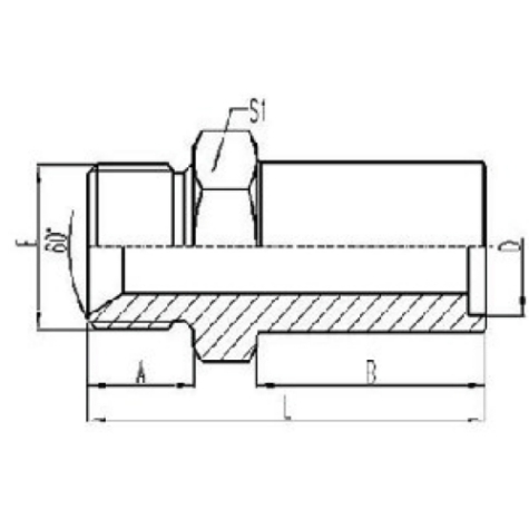 英制外螺紋60°內錐面密封或組合墊密封|插入式焊接管
