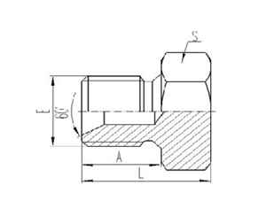 英制外螺紋60°內(nèi)錐面密封或組合墊密封堵頭
