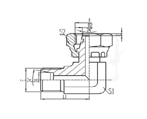 90°彎公制外螺紋24°內錐面密封|公制活動內螺紋24°外錐面O形圈密封